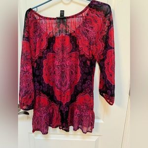 INC from Macys contemporary Top multi colored